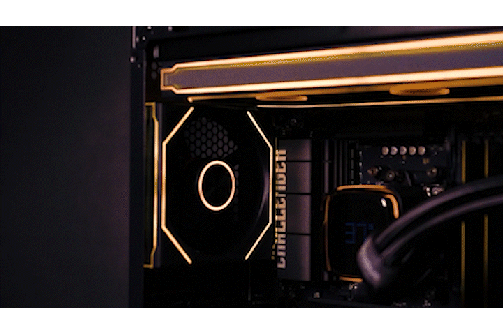 몬스타PC 첼린저97 시스템 작동과 RGB 디자인 참고 GIF