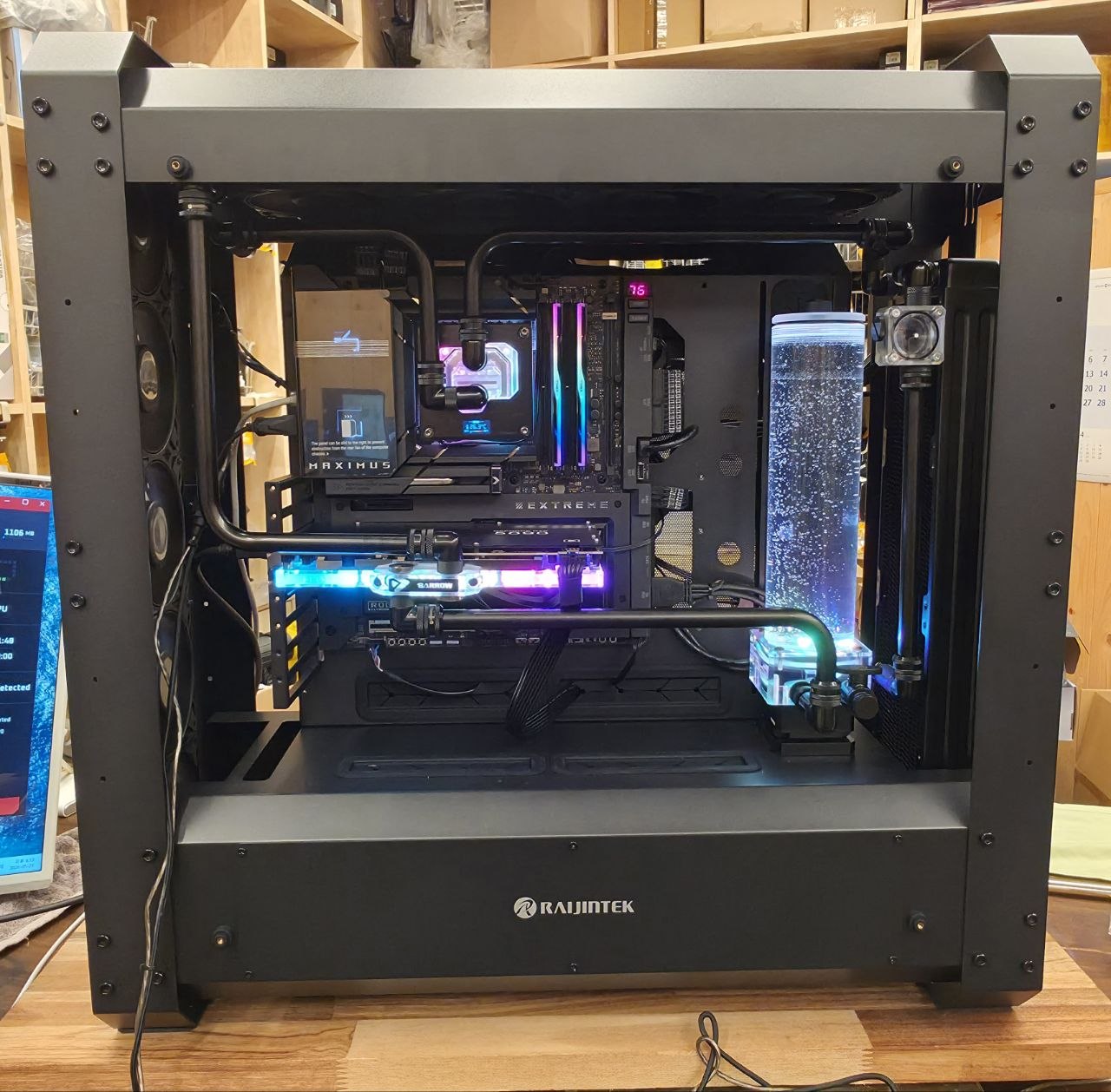 코어 울트라9 285K RTX 5090 커스텀 수냉 AI 워크스테이션 - Raijintek Eris Evo 슈퍼타워 부산 몬스타PC 출고후기